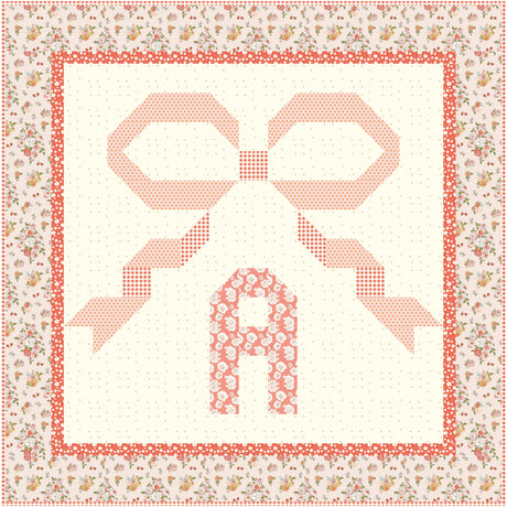 Bows and Monograms Lap and Baby Quilt Pattern with Holiday Version | Printed Pattern