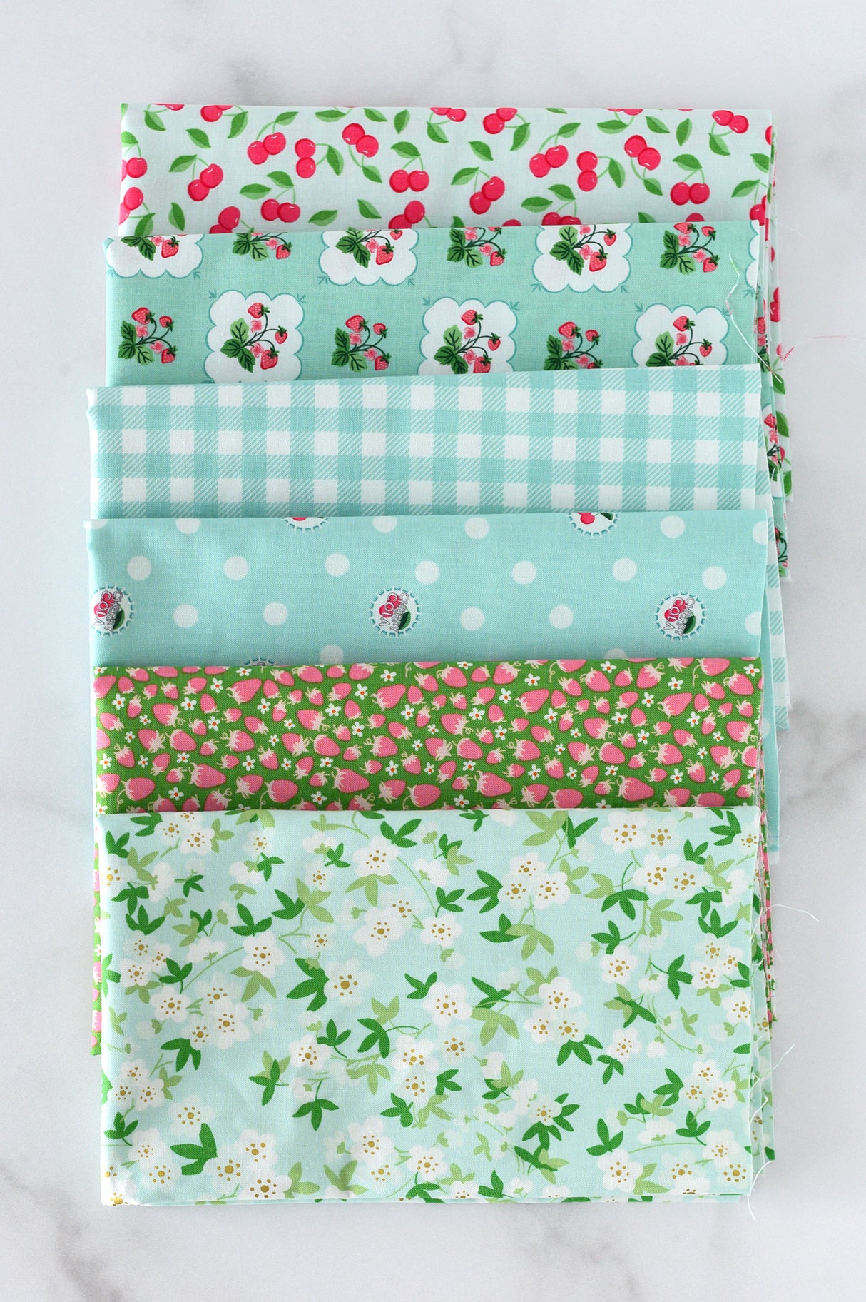 Aqua Summer Picnic Fabric Bundle