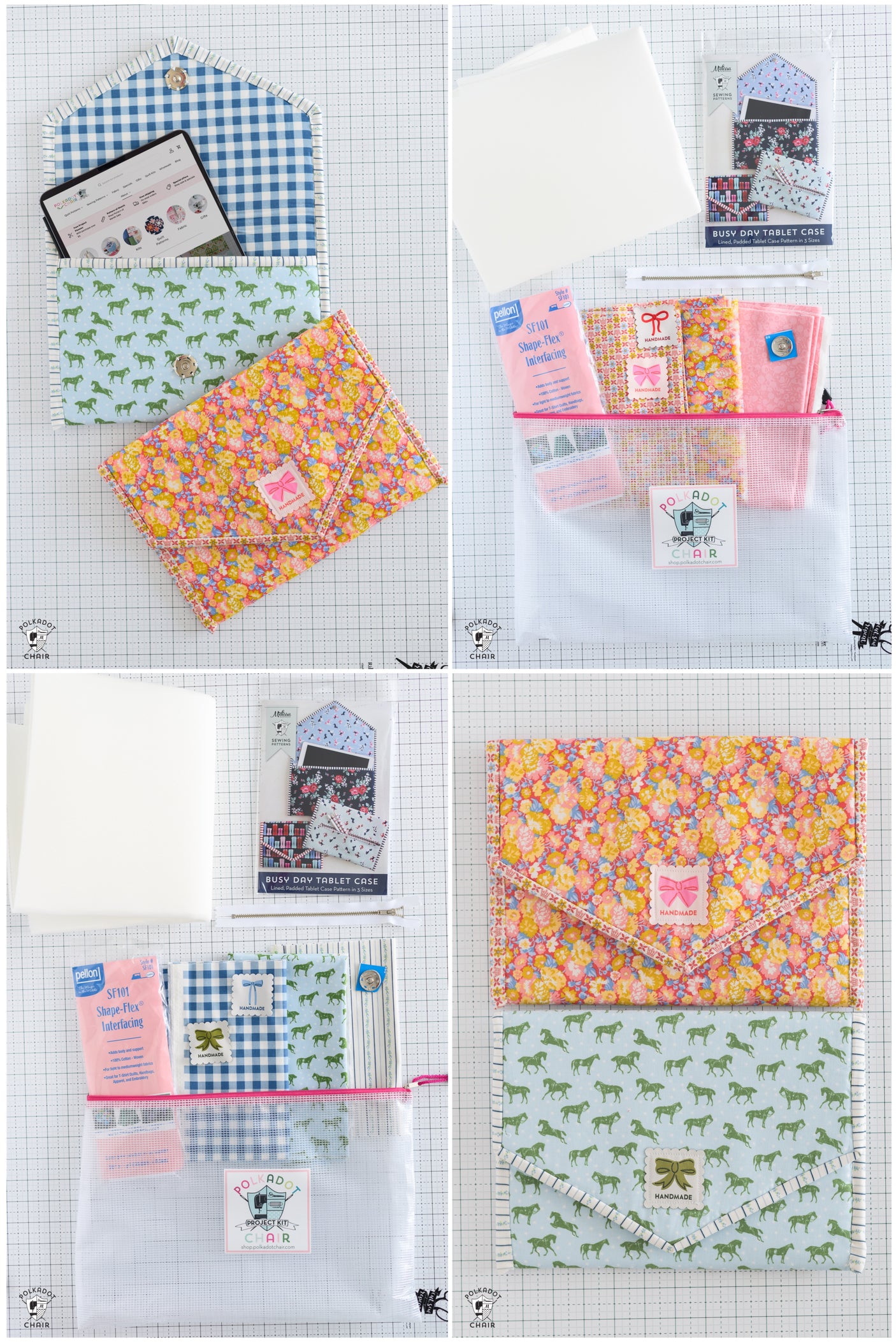 Busy Day Tablet Case Kit: Medium Case Includes Fabric and Pattern