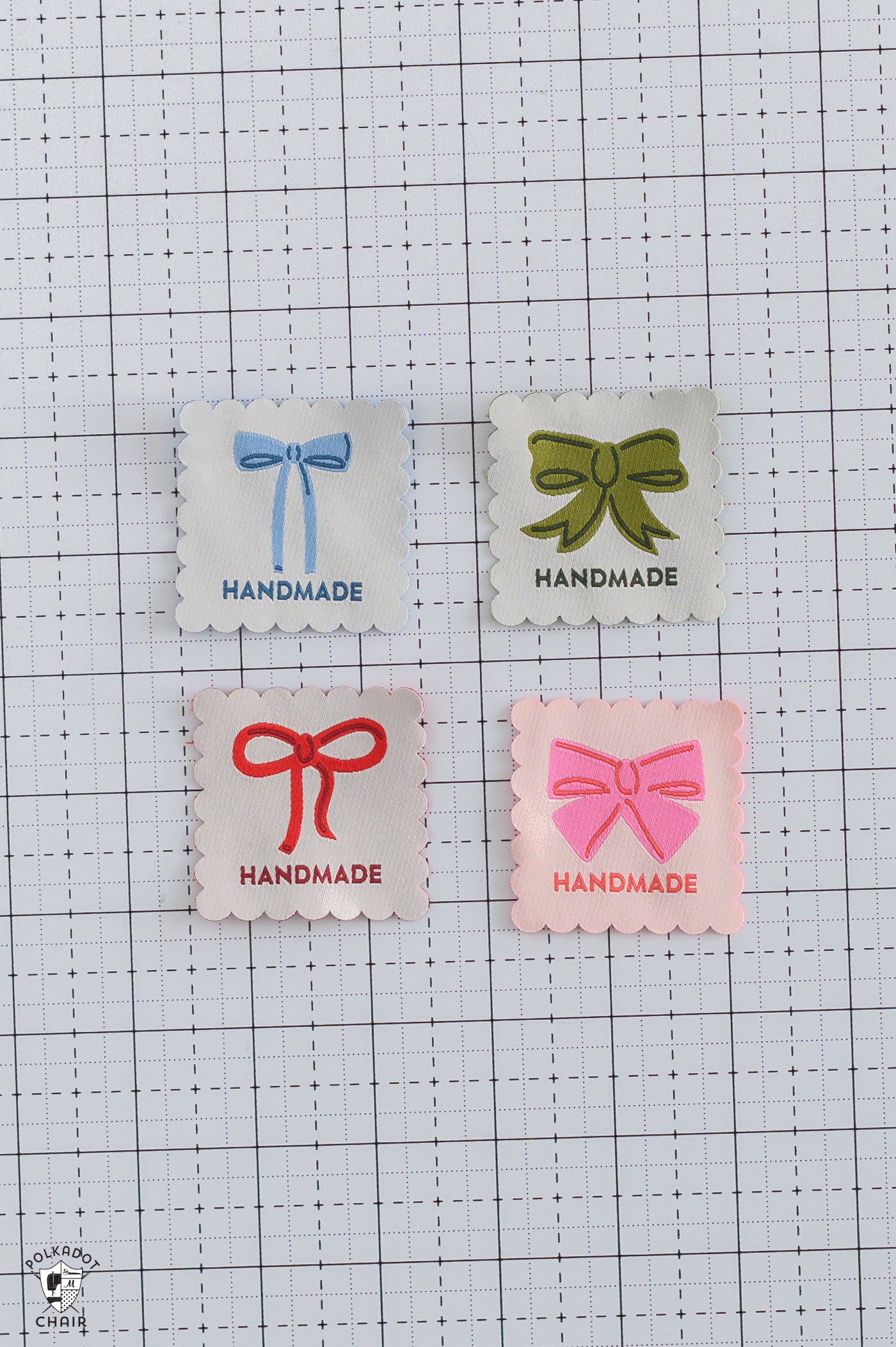 Bows Handmade Multipack Large Woven Sewing Labels