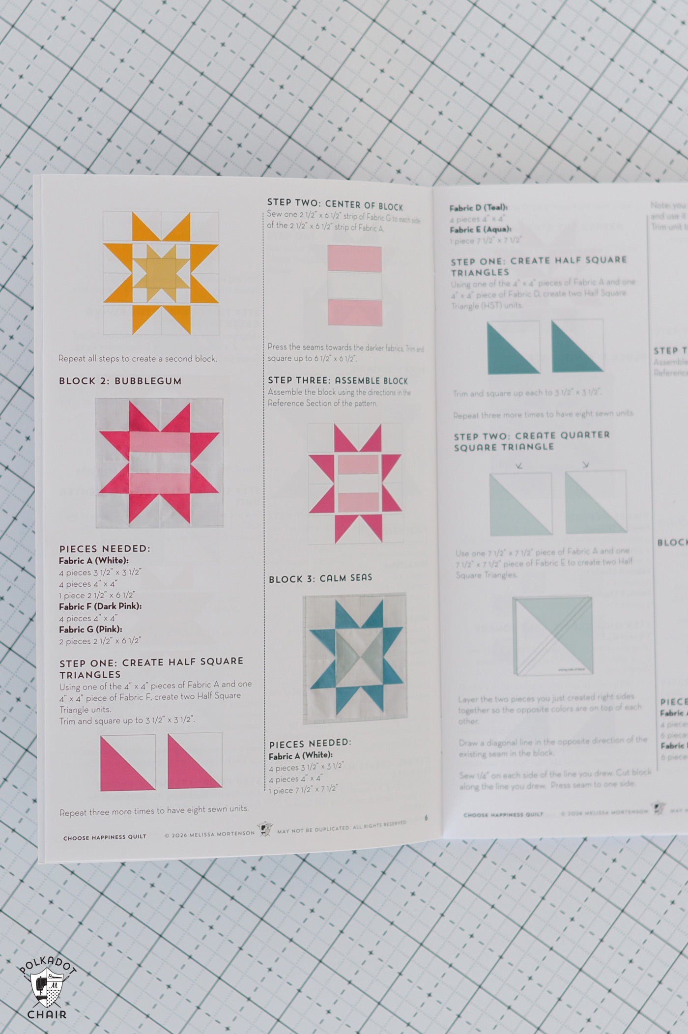 Choose Happiness Quilt Pattern | Printed Pattern