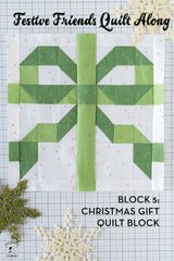 Christmas Bow Quilt Block Pattern for Festive Friends Christmas Quilt | Digital PDF Pattern