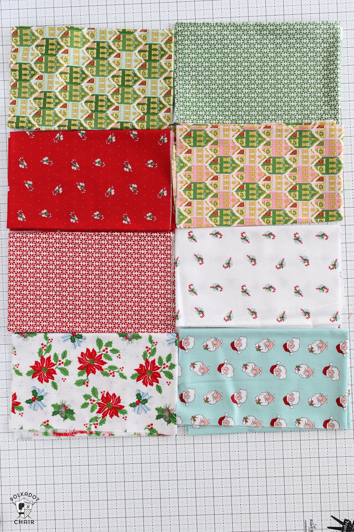 Claus and Co Christmas Potholder Kits Includes Fabric & Pattern
