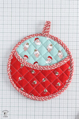 Claus and Co Christmas Potholder Kits Includes Fabric & Pattern