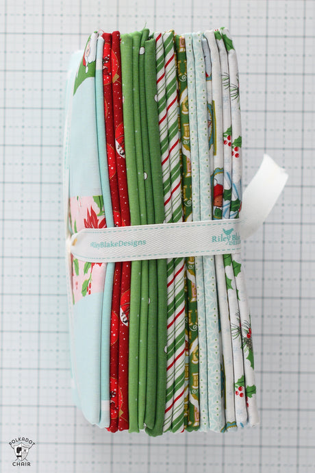 Claus & Co Fabric Bundle; White; 1 yard each of 8 Prints and Panel