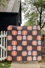 Pumpkin Patch Ghosts Halloween Quilt Pattern; Digital PDF Pattern