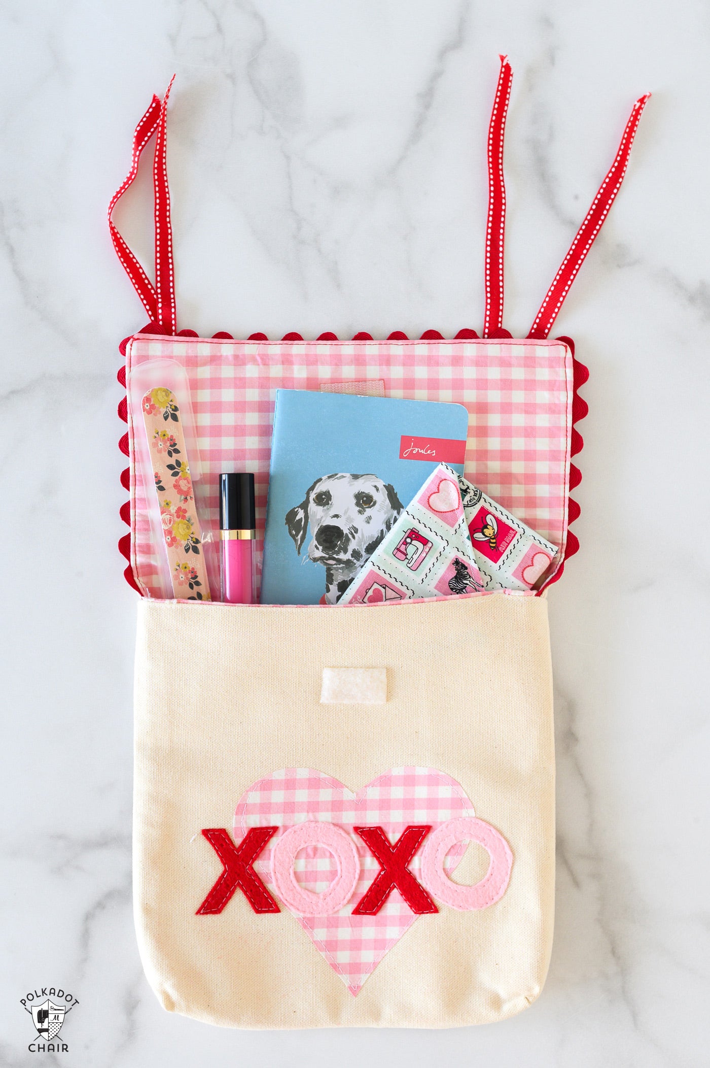 Valentine's Day Chair Backer Pouch & Envelope | Digital PDF Sewing Pattern