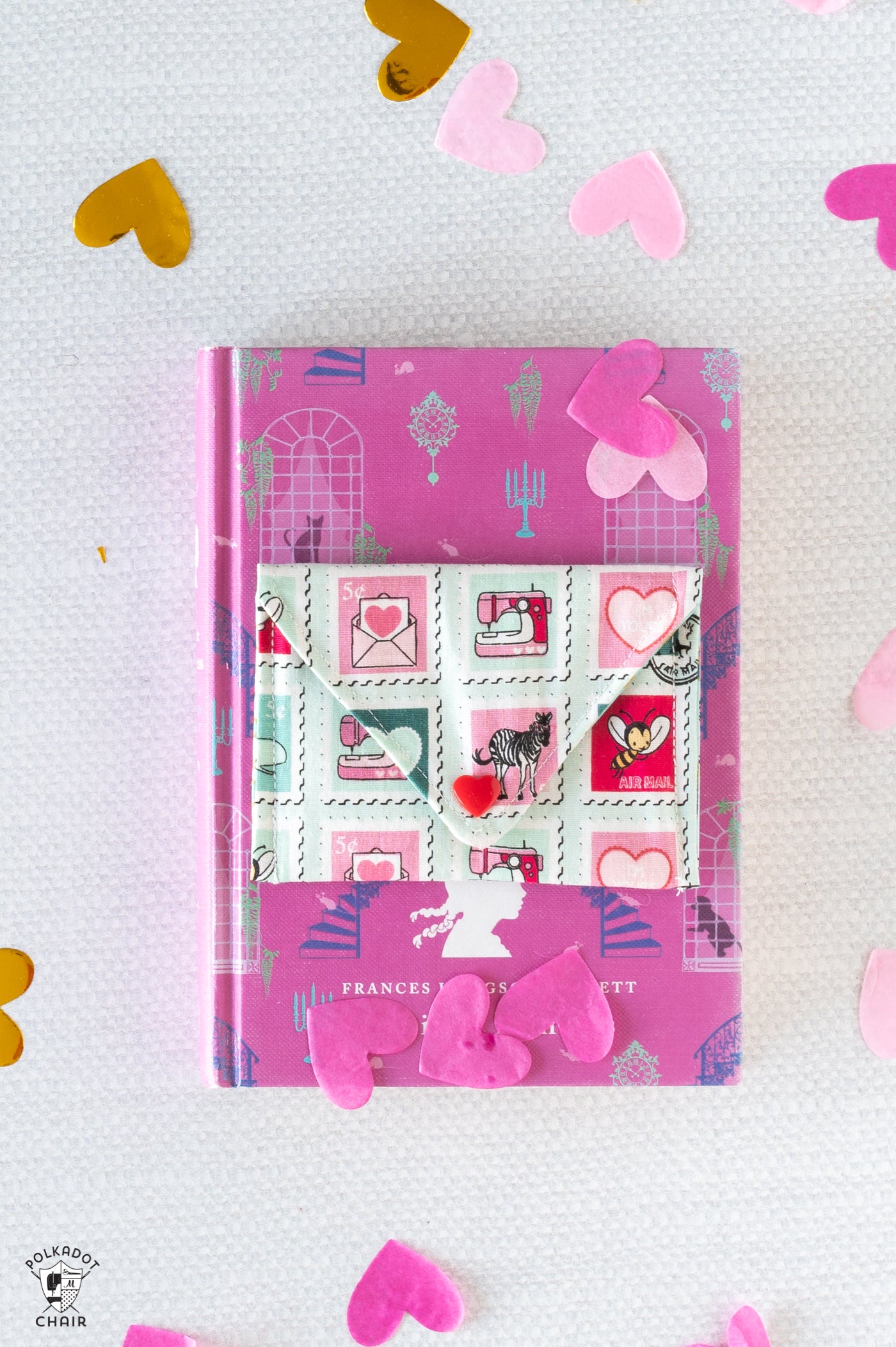 Valentine's Day Chair Backer Pouch & Envelope | Digital PDF Sewing Pattern