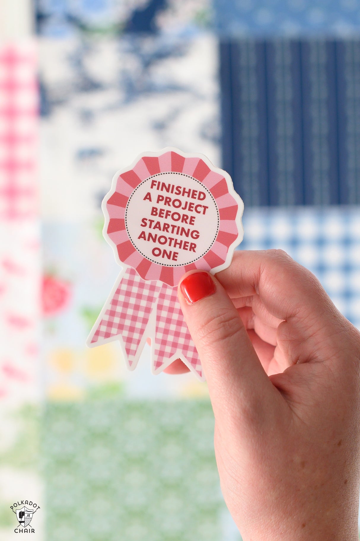 Quilting Prize Ribbon Sticker; New Project