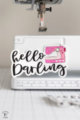 Hello Darling Sewing Machine Stickers