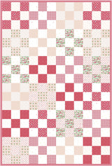 Gathered Quarters Summer Picnic Quilt Kit: Fabric, Quilt Pattern & Sticker