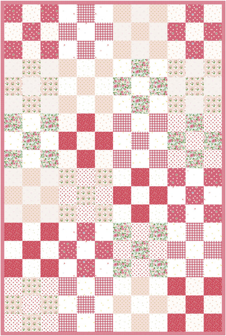 Gathered Quarters Summer Picnic Quilt Kit: Fabric, Quilt Pattern