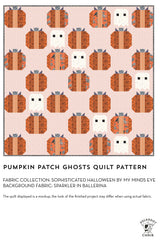 Pumpkin Patch Ghosts Halloween Quilt Pattern; Digital PDF Pattern