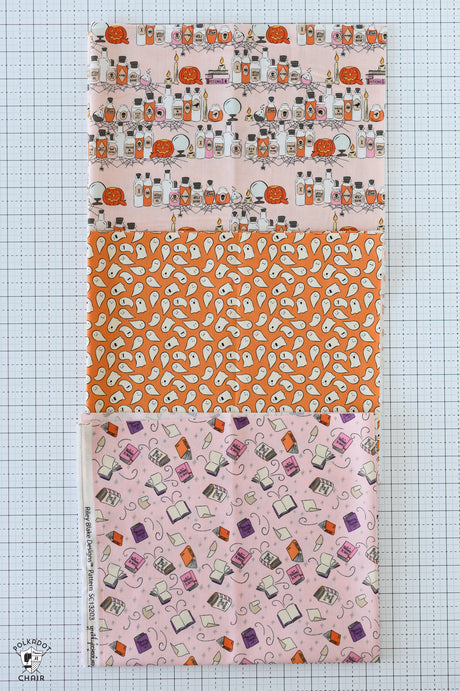 Bitty Bats and Stars Quilted Halloween Table Runner Kit; Fabric & Quilt Pattern