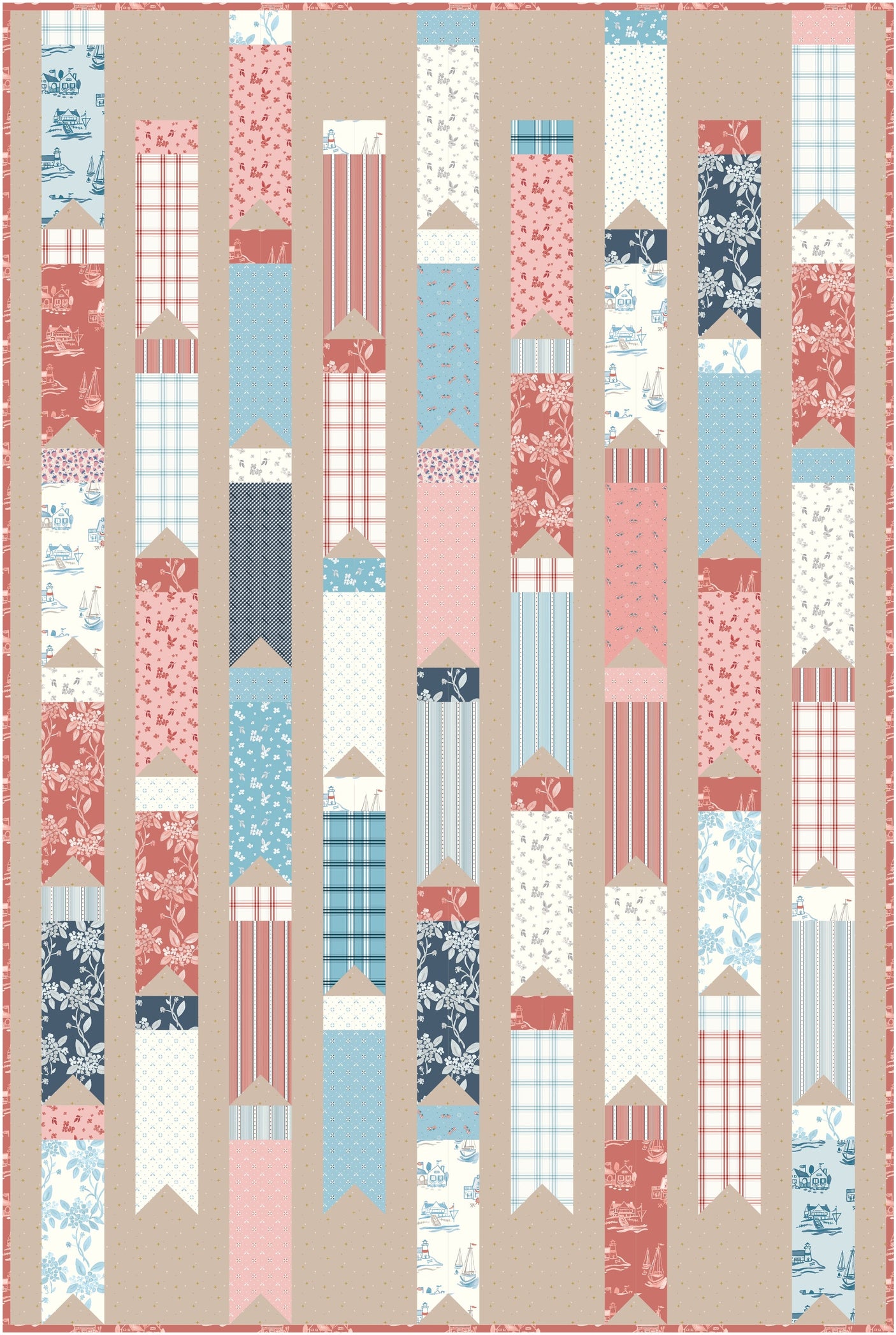 Breezy Bunting Quilt Pattern | Printed Pattern