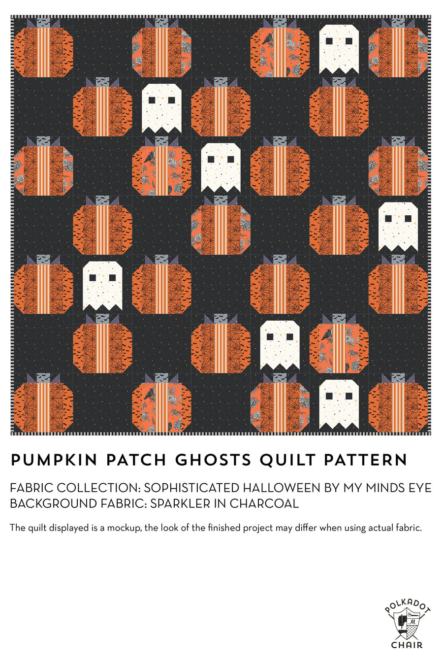 Pumpkin Patch Ghosts Halloween Quilt Pattern; Digital PDF Pattern ...