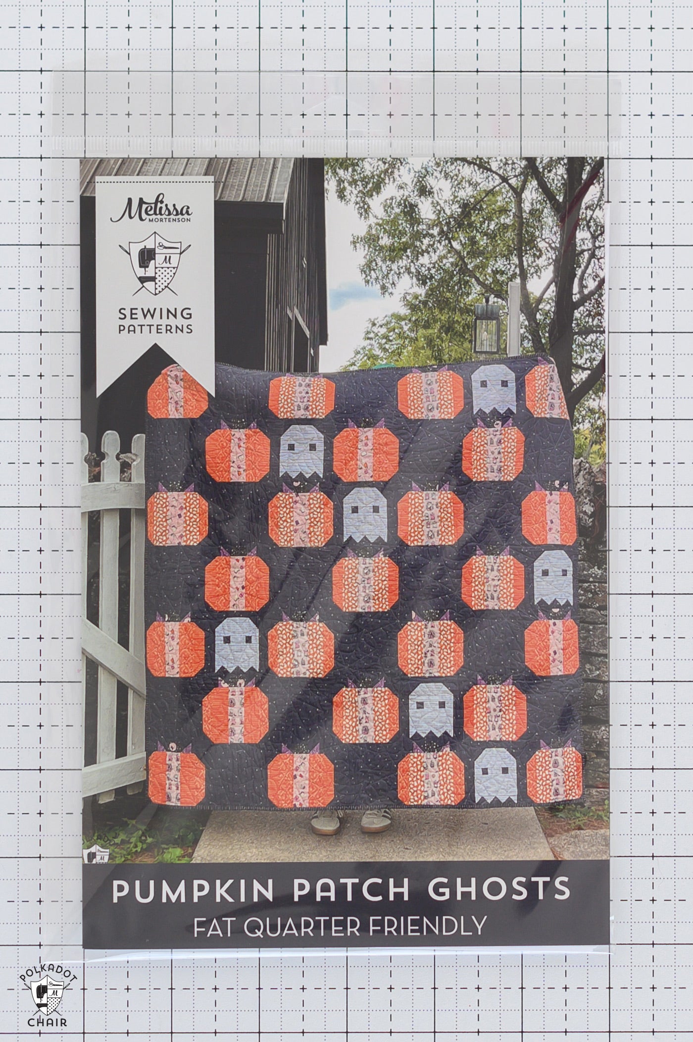 Pumpkin Patch Ghosts Halloween Quilt Pattern | Printed Pattern