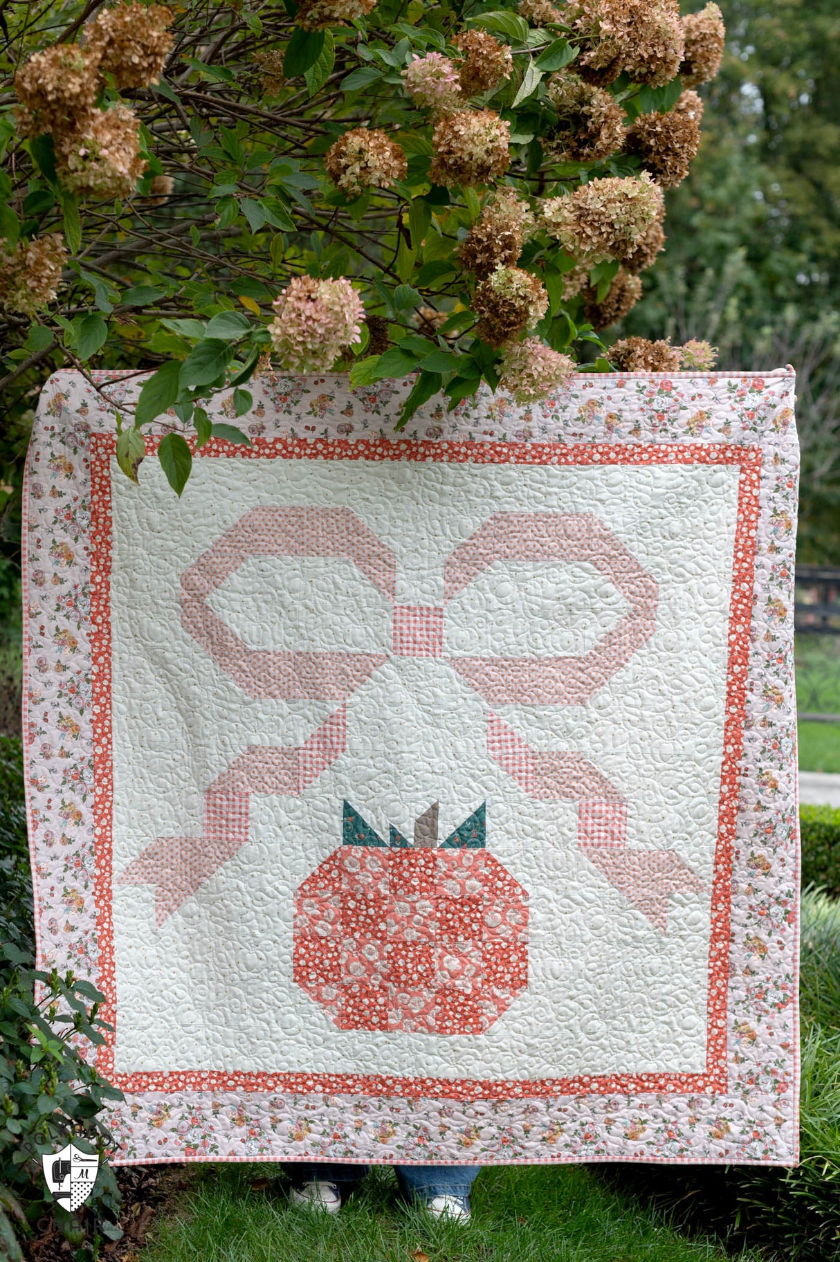Pumpkin Bows and Monograms Quilt Kit; Includes Fabric and Pattern