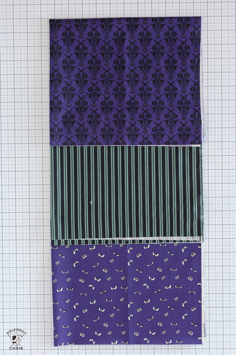 Bitty Bats and Stars Quilted Halloween Table Runner Kit; Fabric & Quilt Pattern