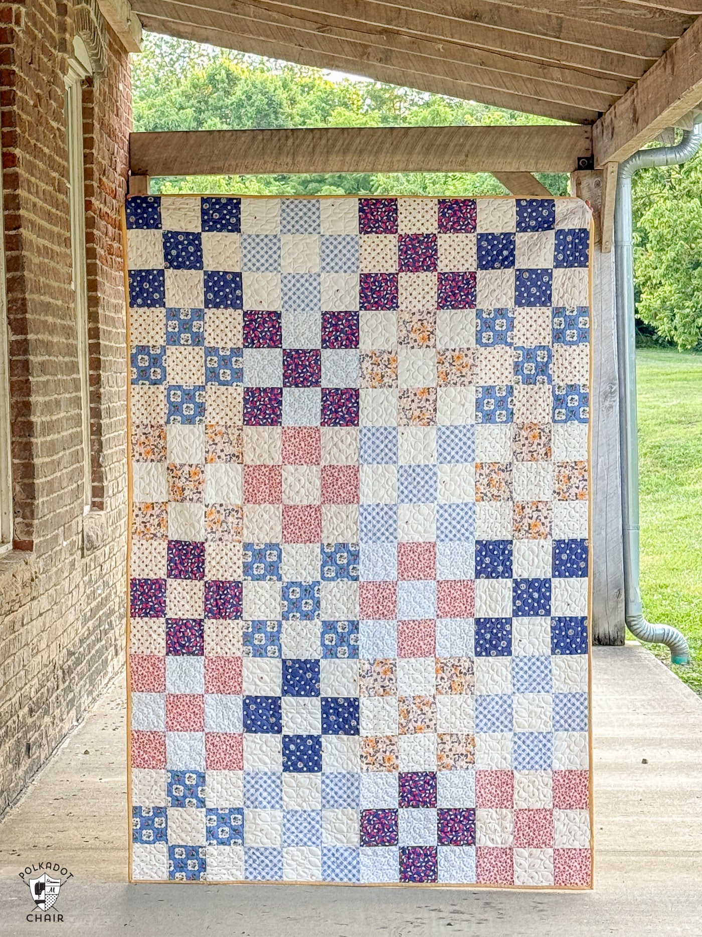 Gathered Quarters Quilt Pattern - Digital PDF Quilt Pattern
