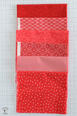 Red Riley Blake Designs & Liberty Fabric Bundle; 1/2 Yard Cuts