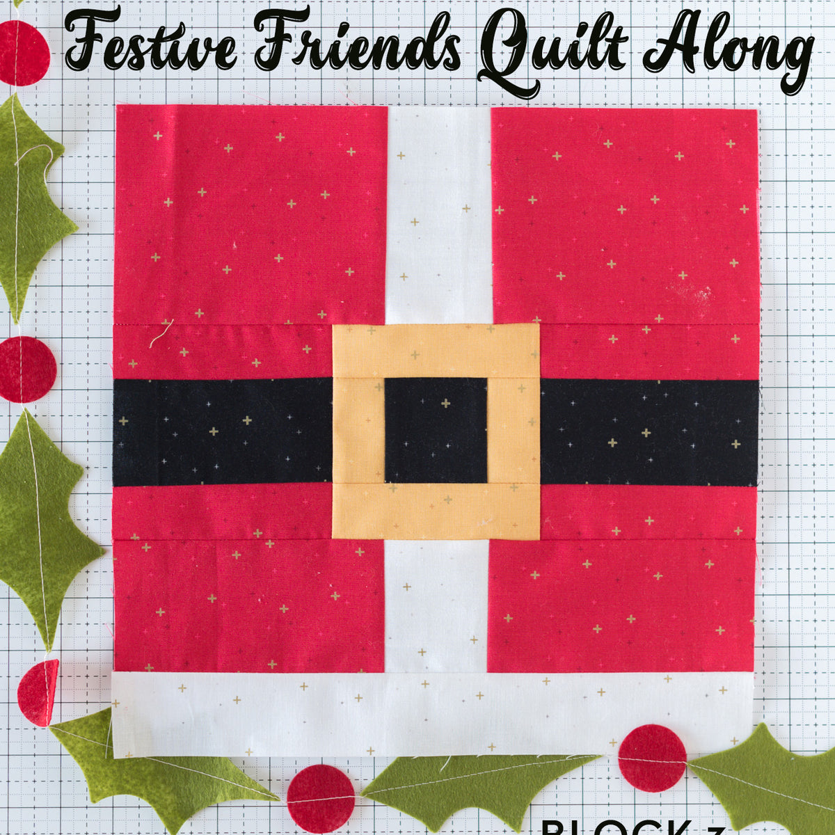 Santa Sewing Pattern Blocks Santa Claus Quilt Block Pattern for Festive Friends Christmas Quilt ...