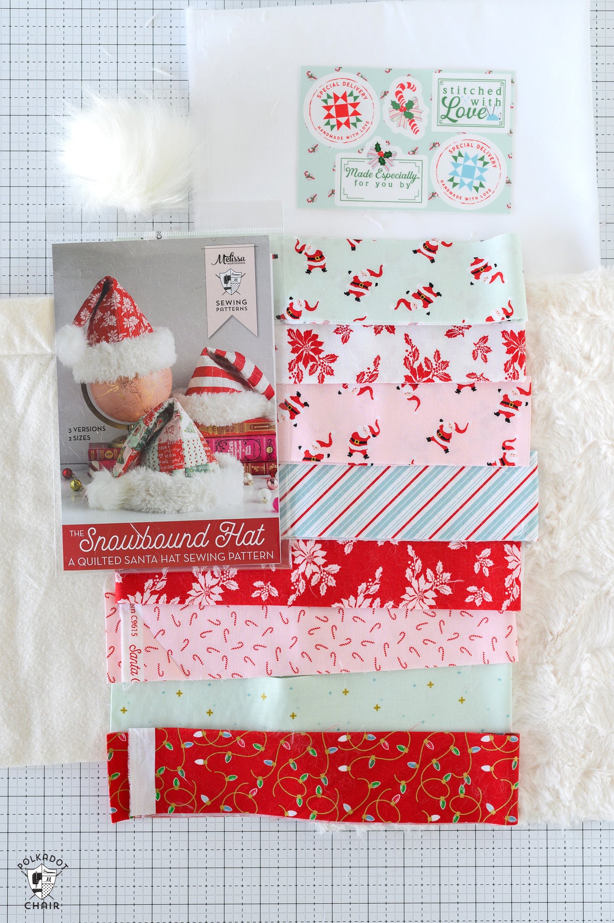 Snowbound Santa Hat Kit with Fabric and Pattern