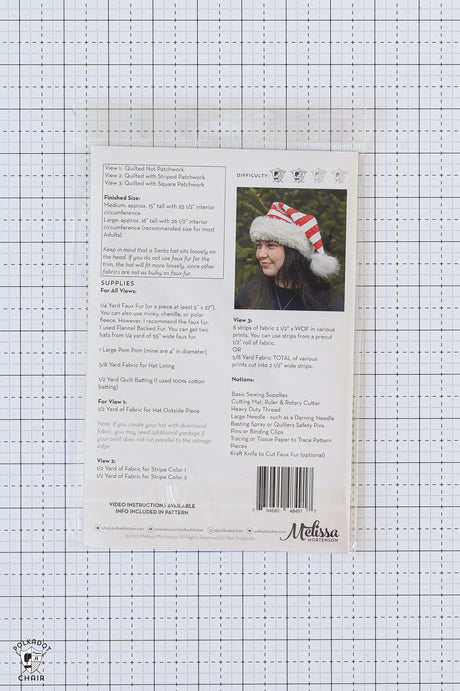 Snowbound Quilted Santa Hat Sewing Pattern | Printed Pattern