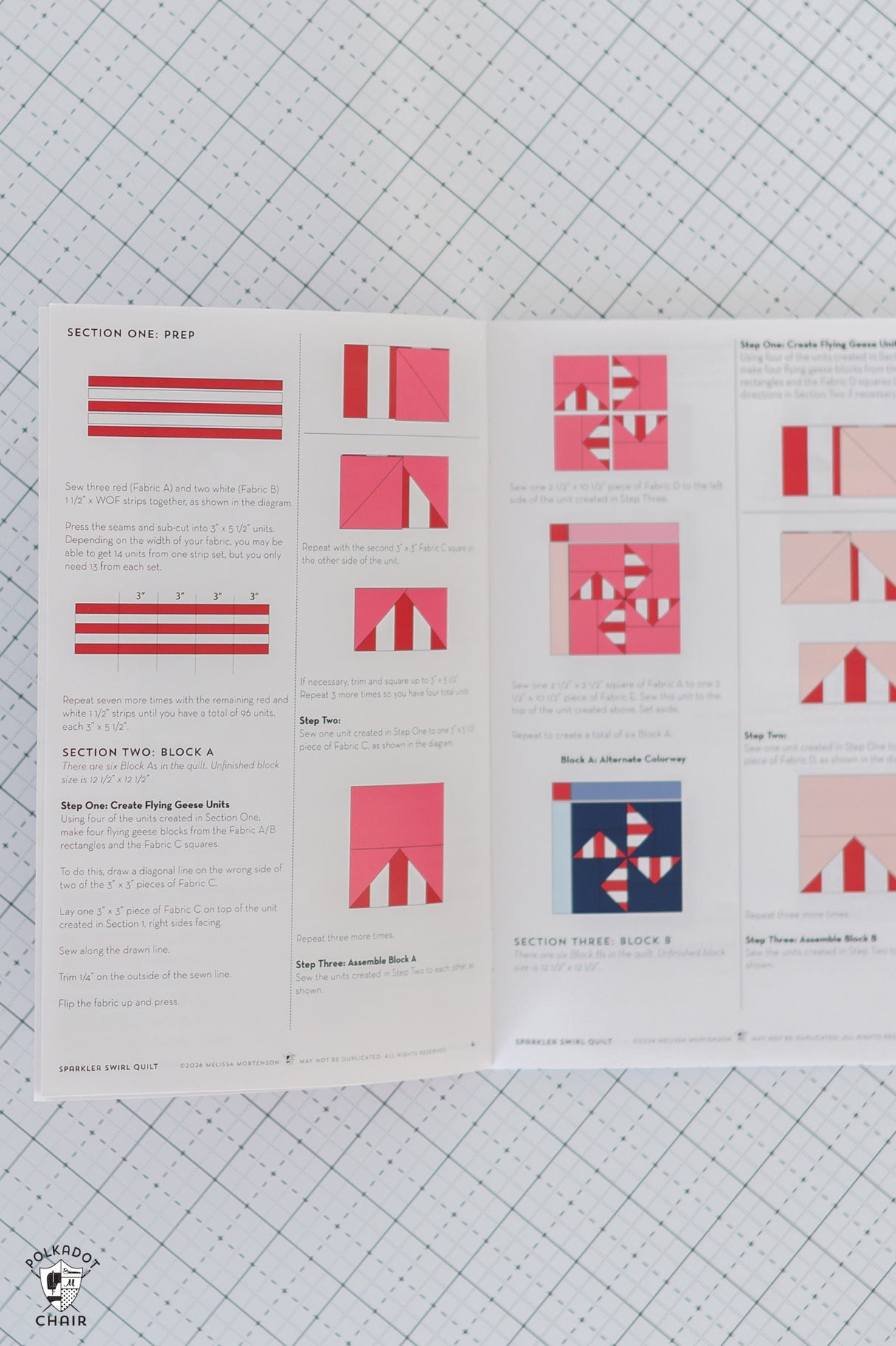 Sparkler Swirl Christmas & Holiday Quilt Pattern | Printed Pattern