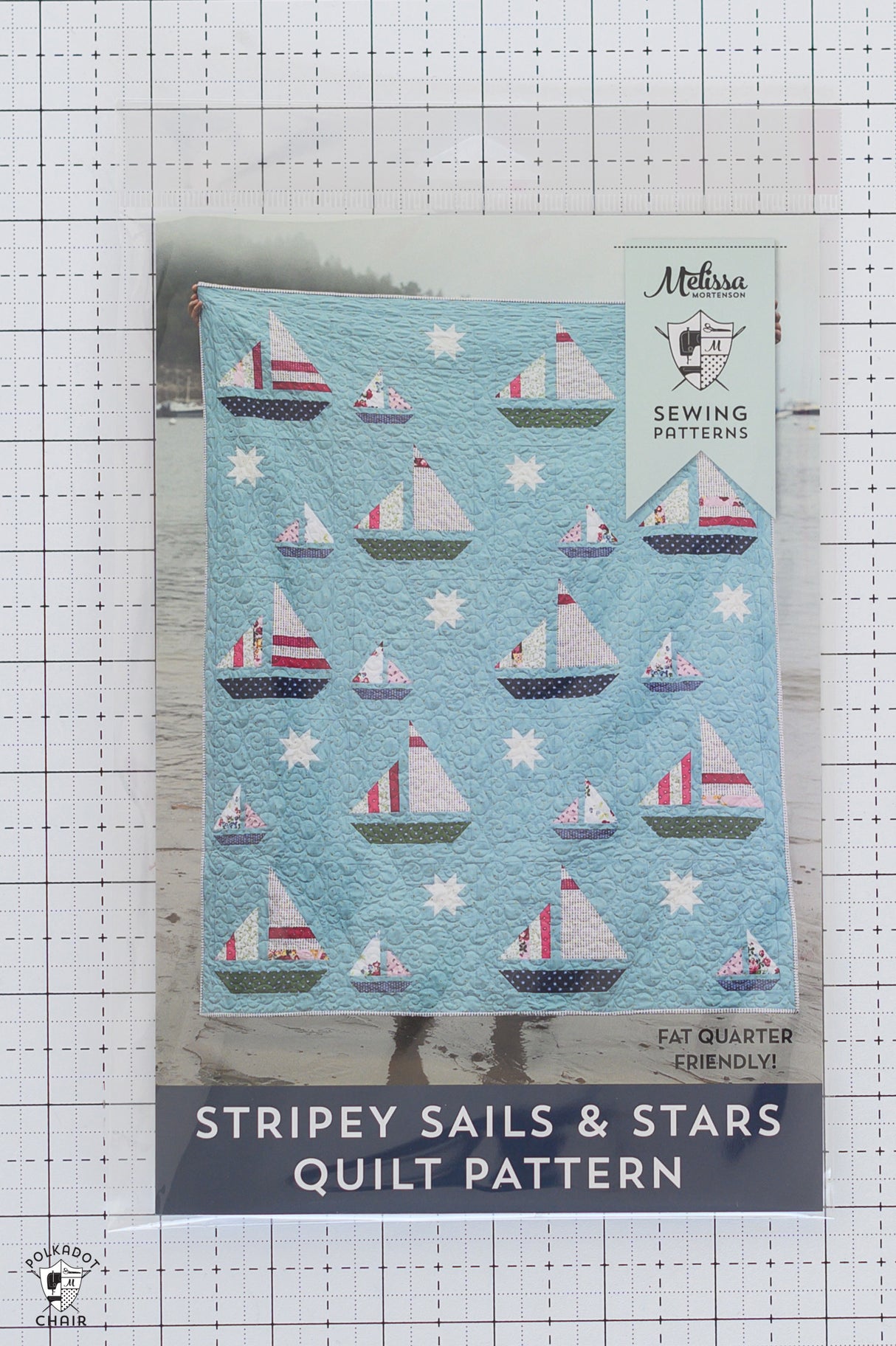 Stripey Sails & Stars Sailboat Quilt Pattern | Printed Pattern