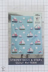 Stripey Sails & Stars Sailboat Quilt Pattern | Printed Pattern