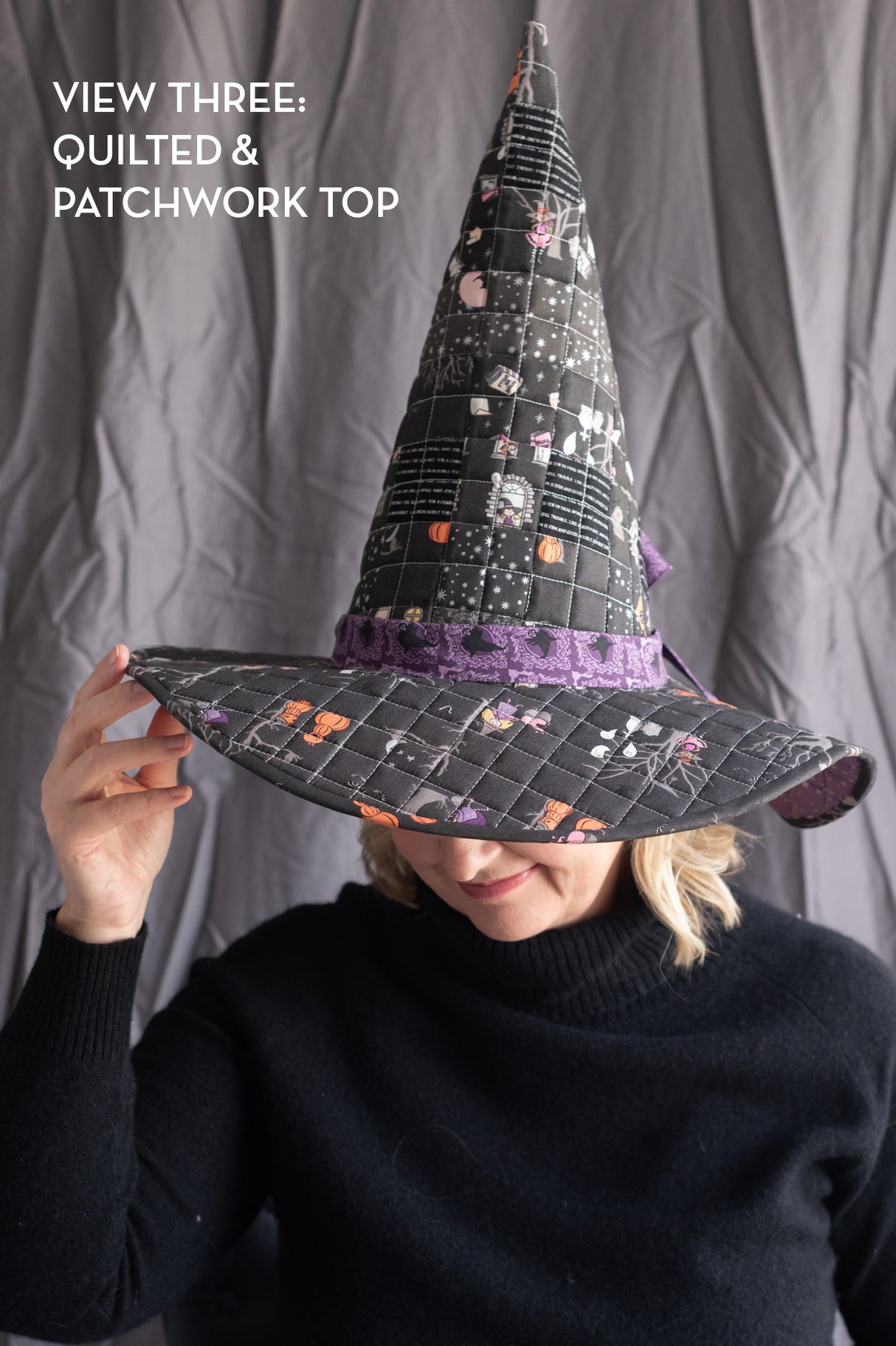 Spellbound Quilted Witch Hat Sewing Pattern | Digital PDF Pattern