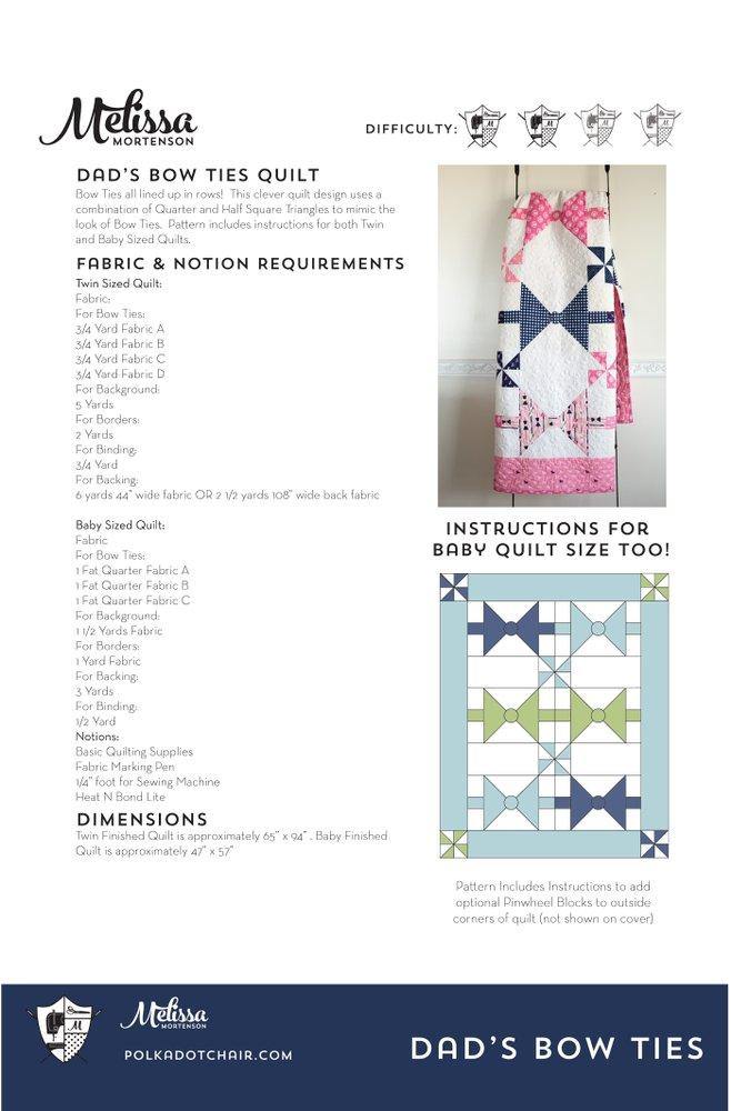 Dad's Bow Ties Quilt Pattern | Digital PDF Pattern | Polka Dot Chair – Polka Dot Chair Patterns by Melissa Mortenson dad-s-bow-ties-quilt-pattern-digital-pdf-pattern-polka-dot-chair-polka-dot-chair-patterns-by-melissa-mortenson