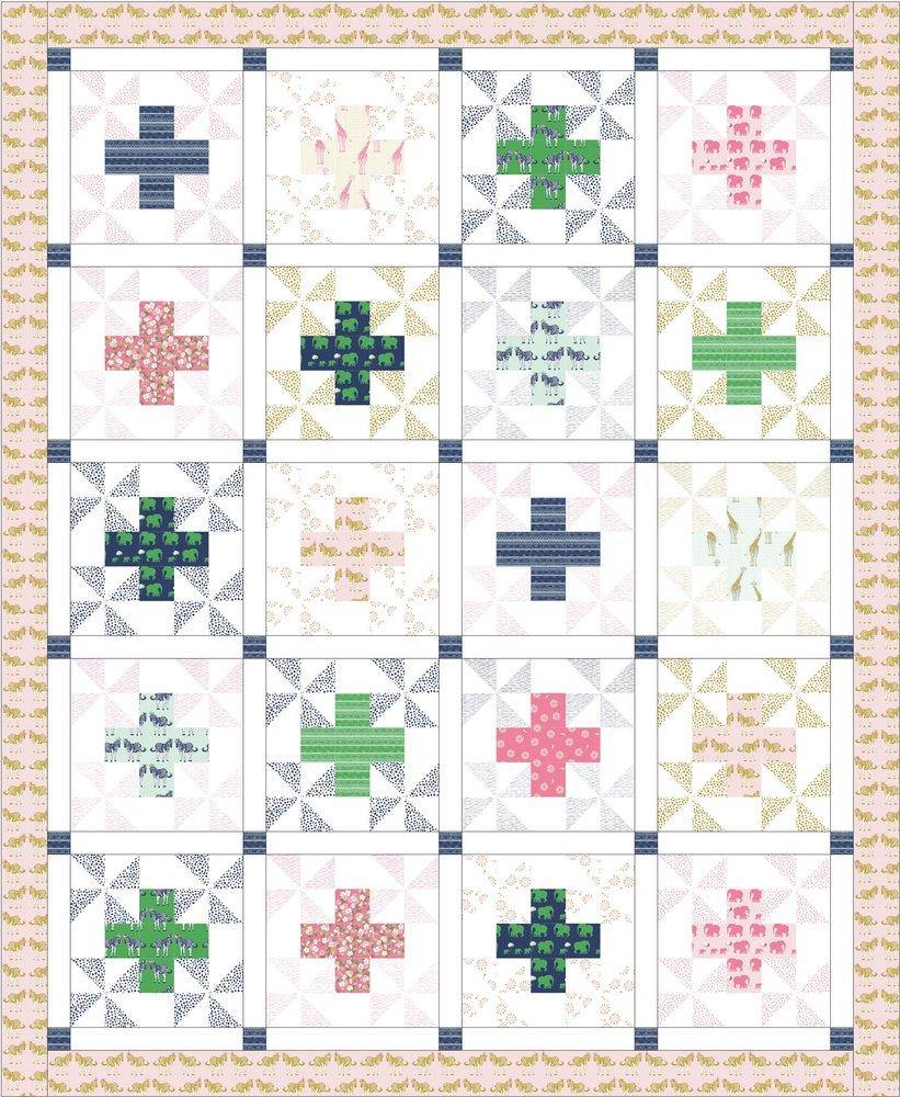 Patchwork Safari Quilt Pattern | Printed Pattern
