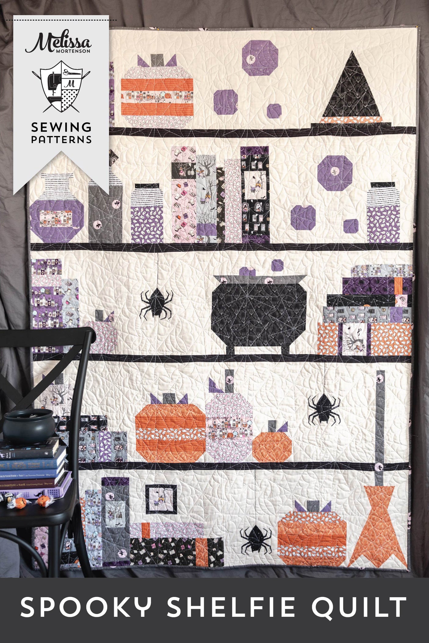Spooky Shelfie Halloween Quilt Pattern | Printed Pattern