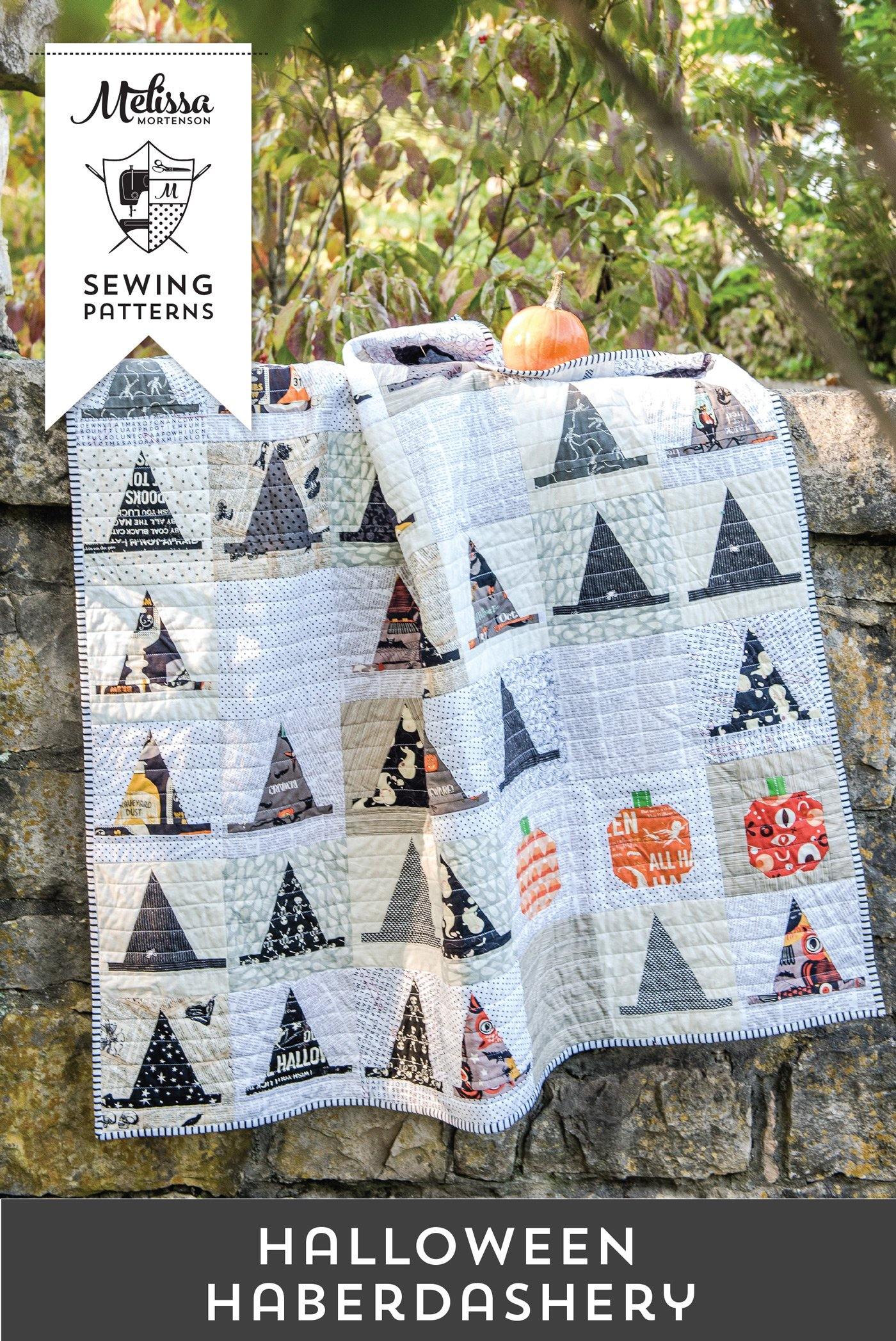 Witch Hat Halloween Quilt Block Foundation Paper Piecing Pattern for Quilt | Digital PDF - Polka Dot Chair Patterns by Melissa Mortenson