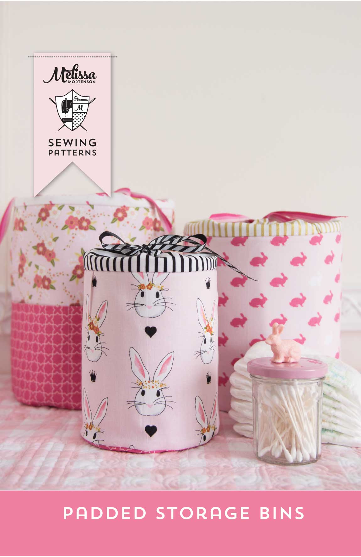 Padded Storage Bins Sewing Pattern | PRINTED PATTERN