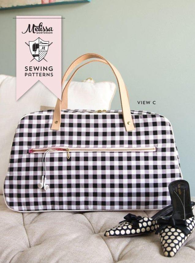 free travel tote bag patterns Melissa Mortenson Retro Travel Bag Pattern