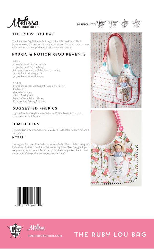 Ruby Lou Child's Bag Sewing Pattern | Digital PDF Pattern