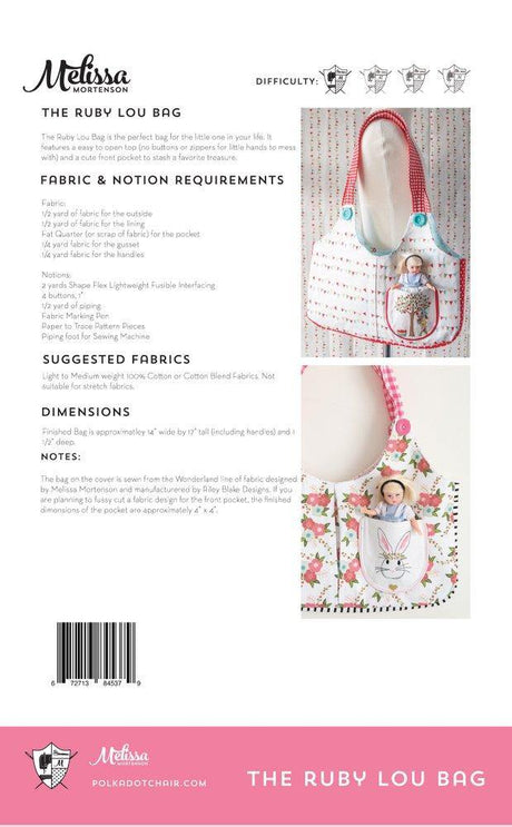 Ruby Lou Child's Bag Sewing Pattern | Digital PDF Pattern