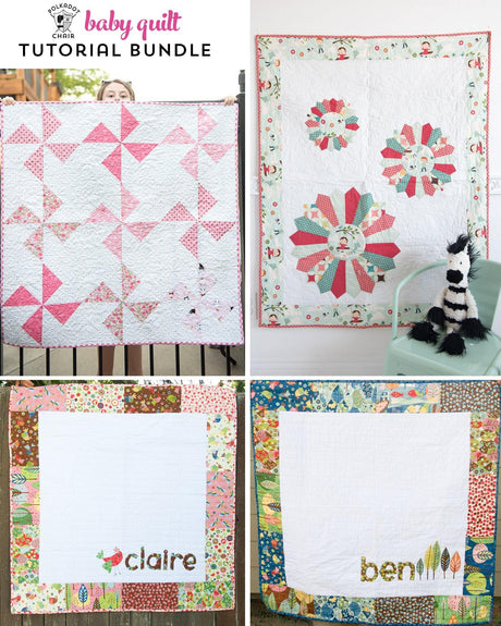 Baby Quilt Tutorial Bundle - 3 Baby Quilt Patterns - Digital PDF Pattern - Polka Dot Chair Patterns by Melissa Mortenson