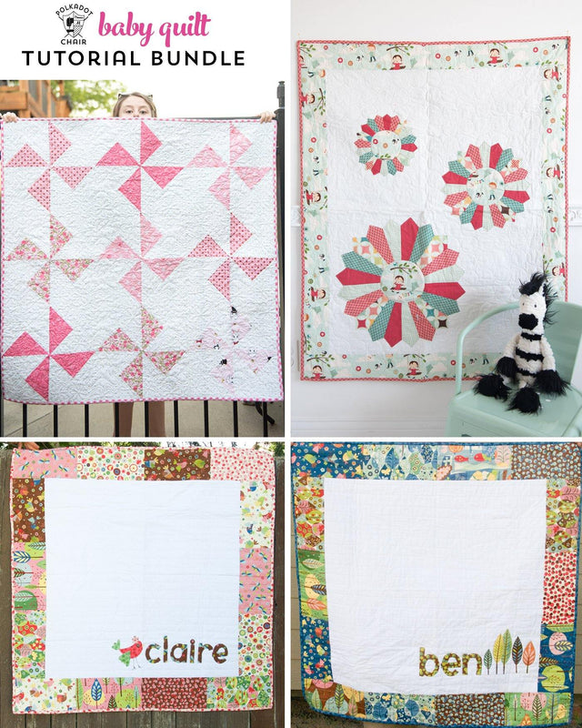 Baby Quilt Tutorial Bundle - 3 Baby Quilt Patterns - Digital PDF Pattern - Polka Dot Chair Patterns by Melissa Mortenson