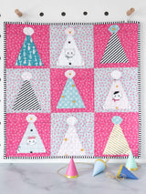 Santa's Hat Shop Christmas Quilt & Party Hat Quilt Pattern | Digital PDF Pattern - Polka Dot Chair Patterns by Melissa Mortenson