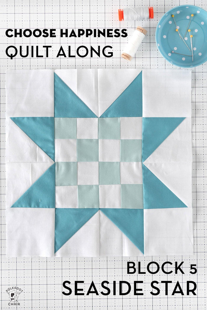 Choose Happiness, 2020 Quilt Block of the Month | Digital PDF Product - Polka Dot Chair Patterns by Melissa Mortenson