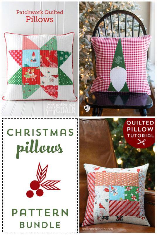 Christmas Pillows Pattern Bundle | Digital PDF Pattern - Polka Dot Chair Patterns by Melissa Mortenson