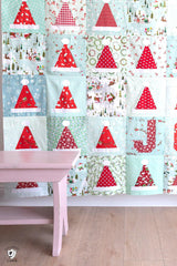 Santa's Hat Shop Christmas Quilt & Party Hat Quilt Pattern | Digital PDF Pattern - Polka Dot Chair Patterns by Melissa Mortenson