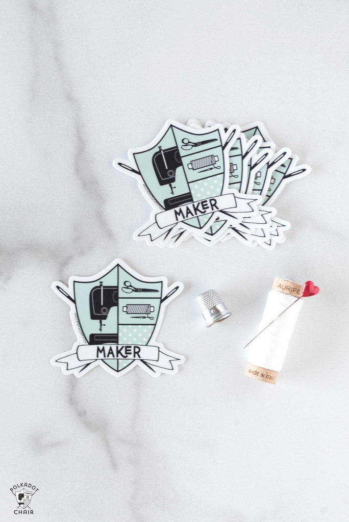 Maker Stickers - Polka Dot Chair Patterns by Melissa Mortenson