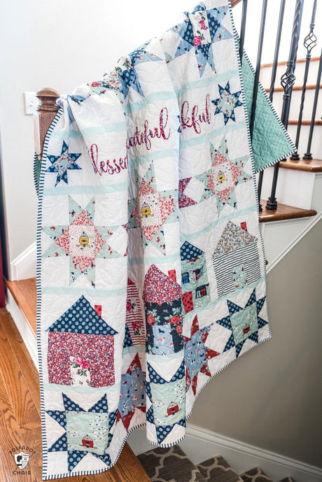Let's Stay Home Quilt Pattern | Printed Pattern - Polka Dot Chair Patterns by Melissa Mortenson