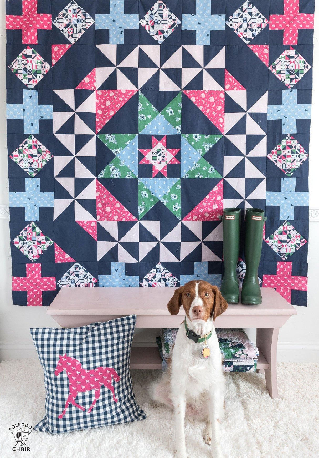 Patchwork Paddock Quilt Pattern | Digital PDF Pattern - Polka Dot Chair Patterns by Melissa Mortenson