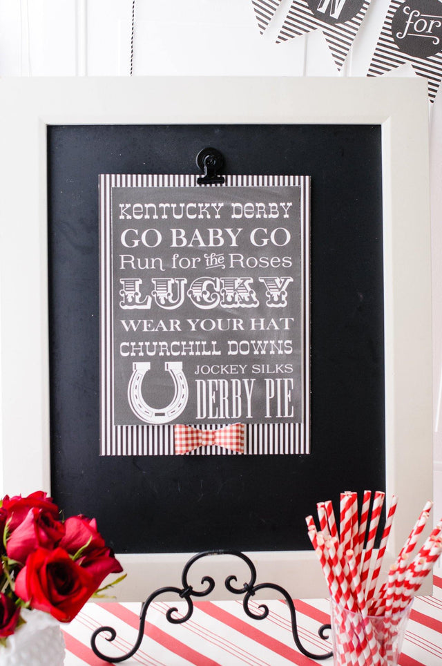 Derby Party Printables | Digital PDF Product – Polka Dot Chair Patterns ...